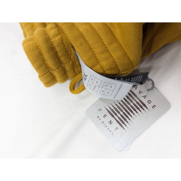 Savage x Fenty Mustard Yellow Essential Fleece Classic Sweatpant 4X Big NWT - Picture 2 of 6